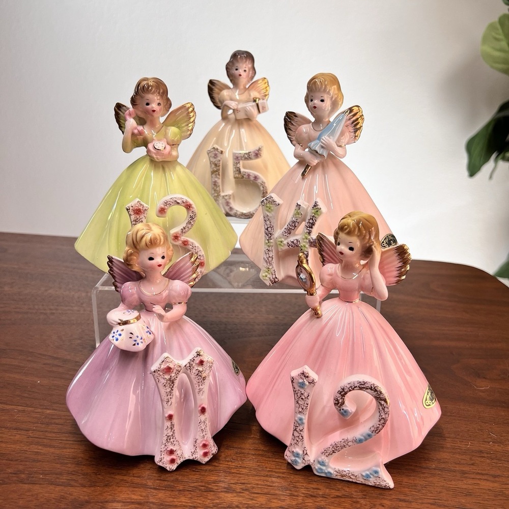 Muriel Josef Originals Birthday Angels Figurines 11-15 Years Age Girls Black Tag